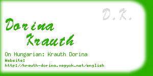 dorina krauth business card
